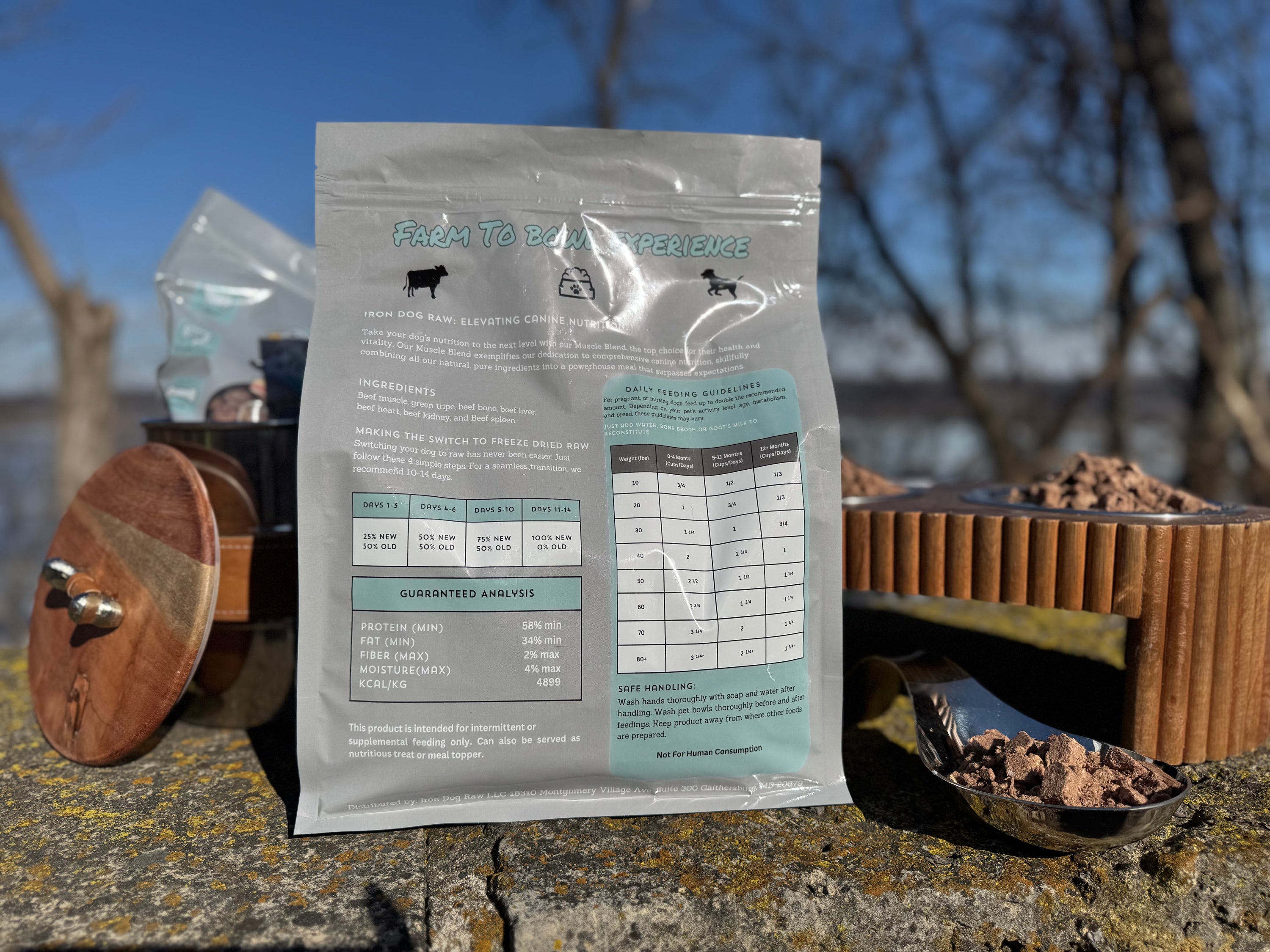 Freeze Dried Raw Dog Food - Muscle Blend (Large Batch)