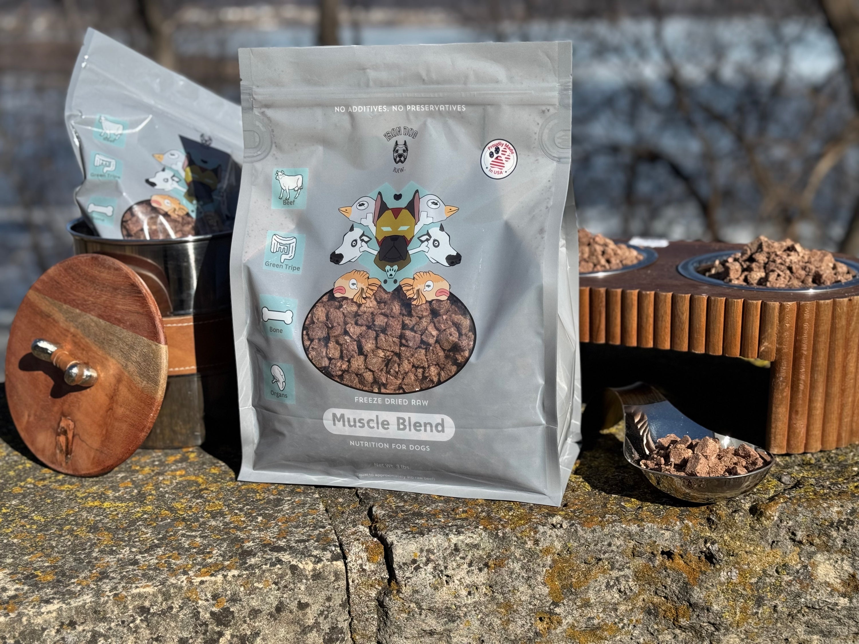 Freeze Dried Raw Dog Food - Muscle Blend (Large Batch)