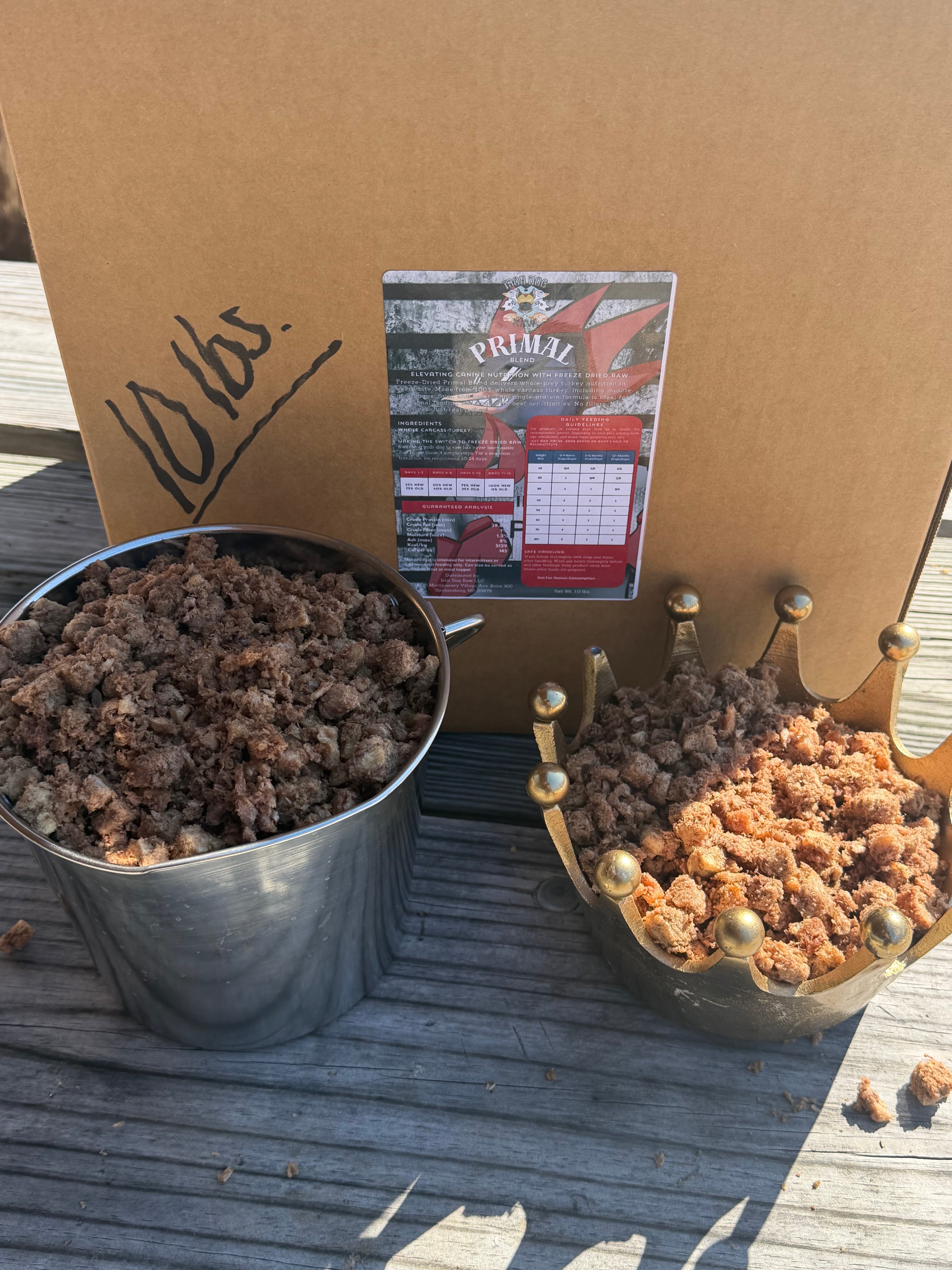 Freeze Dried Raw Dog Food - Primal Blend (Whole Carcass Turkey) (Small Batch)